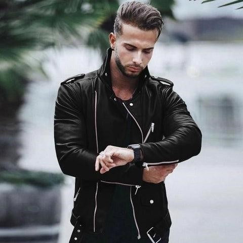 How to Wear a Leather Jacket: Outfits & Style Guide  Leather jacket outfit  men, Leather jacket men, Leather jacket