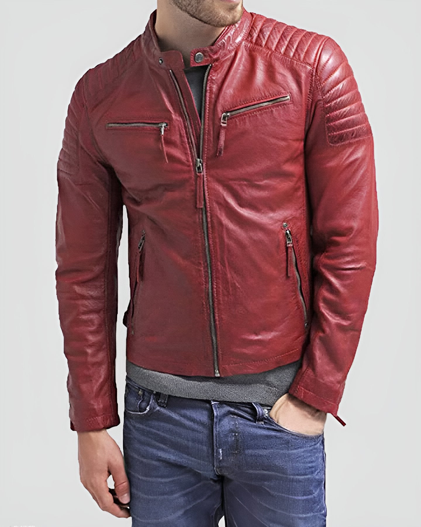 Mens real 2024 leather jackets